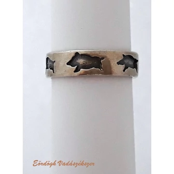 Vaddisznó mintás gyűrű